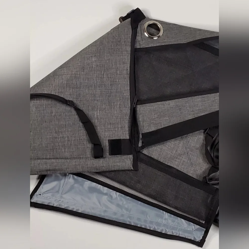 Dog Car Seat Half Rear Pet Travel Dog Carrier Safety Harness Seat Belt Grey New